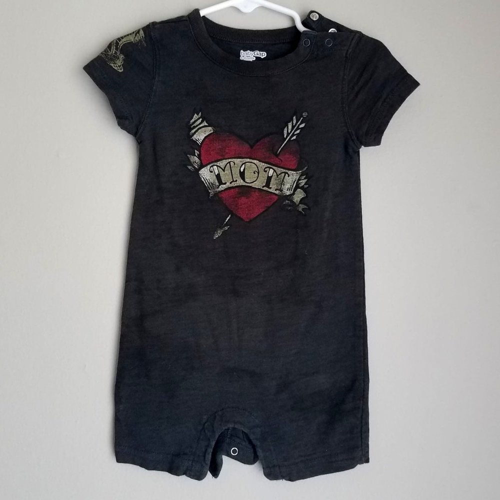 Baby Gap romper heart mom tattoo